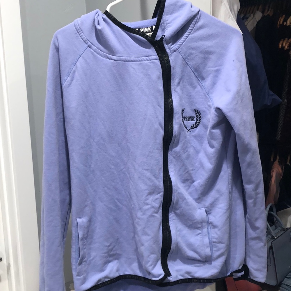 Pink Hoodie with asymmetrical zipper design